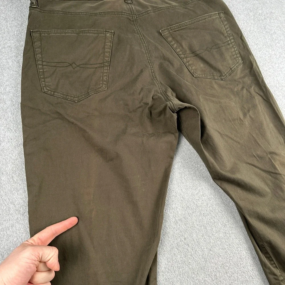 Lucky Brand Pants Mens 34x32 Brown 410 Athletic Fit Casual Chino Cotton Preppy - Picture 12 of 14